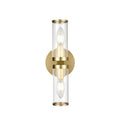 Alora Lighting Revolve Clear Glass/natural Brass 2 Lights Wall/vanity
