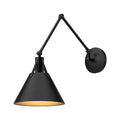 Alora Lighting Archer 10-in Matte Black 1 Light Wall/vanity
