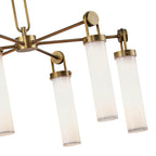 Alora Lighting Wynwood 32-in Urban Bronze/glossy Opal 6 Lights Chandeliers