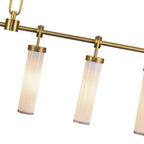 Alora Lighting Wynwood 52-in Urban Bronze/glossy Opal 6 Lights Linear Pendant
