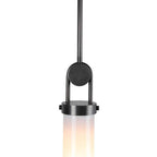 Alora Lighting Wynwood 15-in Urban Bronze/glossy Opal 1 Light Pendant
