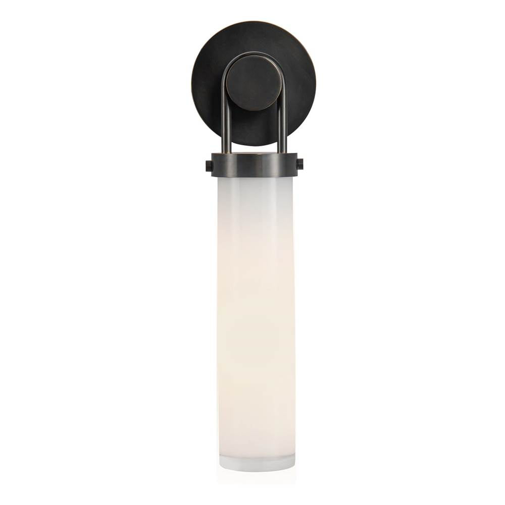 Alora Lighting Wynwood 16-in Urban Bronze/glossy Opal 1 Light Wall/vanity