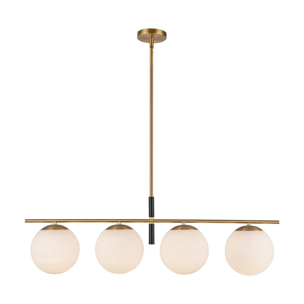 Alora Lighting LP421437BGOP Brushed Gold,Opal Glass Zuri 37-in Brushed Gold/opal Glass Socket Linear Pendant Image 1