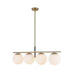 Alora Lighting Zuri 37-in Brushed Gold/opal Glass Socket Linear Pendant