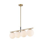 Alora Lighting LP421437BGOP Brushed Gold,Opal Glass Zuri 37-in Brushed Gold/opal Glass Socket Linear Pendant Image 5
