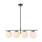 Alora Lighting Zuri 37-in Brushed Gold/opal Glass Socket Linear Pendant