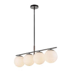 Alora Lighting LP421437MBOP Matte Black,Opal Glass Zuri 37-in Matte Black/opal Glass Socket Linear Pendant Image 4