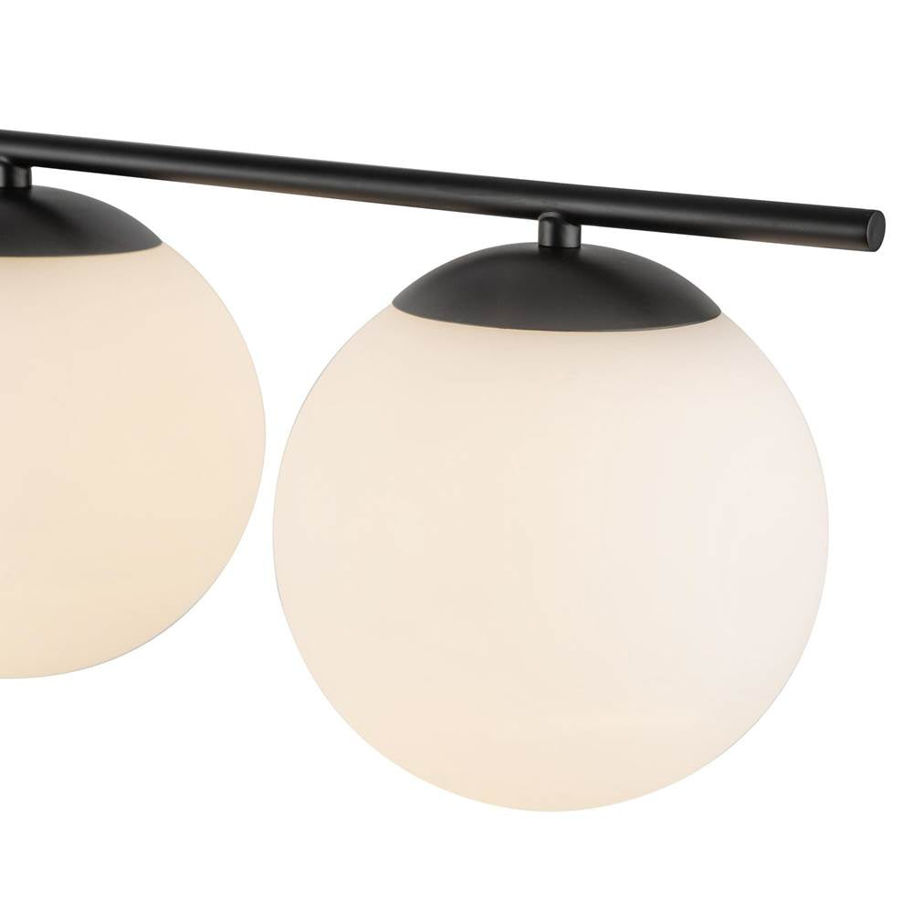 Alora Lighting LP421437MBOP Matte Black,Opal Glass Zuri 37-in Matte Black/opal Glass Socket Linear Pendant Image 3