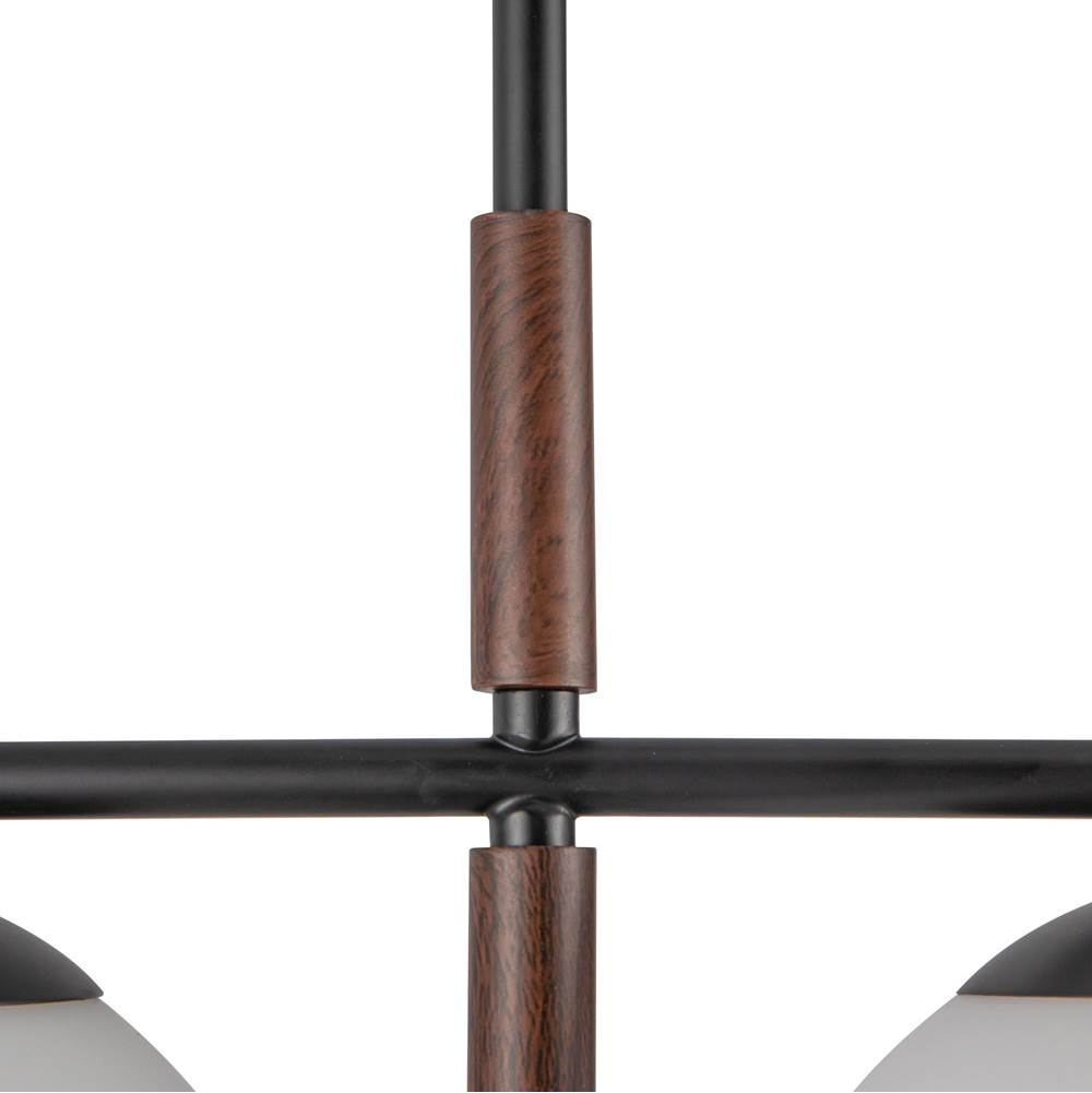 Alora Lighting LP421437MBOP Matte Black,Opal Glass Zuri 37-in Matte Black/opal Glass Socket Linear Pendant Image 2