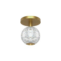 Alora Lighting Marni 5-in Natural Brass Led Flush Mount