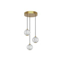 Alora Lighting Marni 3 Head Natural Brass Led Multi Pendant