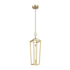 Alora Lighting Delphine 20-in Natural Brass Led Pendant