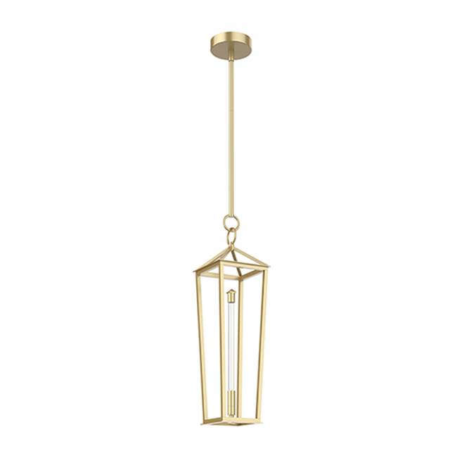 Alora Lighting Delphine 20-in Natural Brass Led Pendant