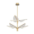 Alora Lighting Flora 8 Head Natural Brass Led Pendant