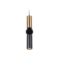 Avenue Lighting Cicada 17''h Cylinder Led Pendant In Brushed Brass And Black