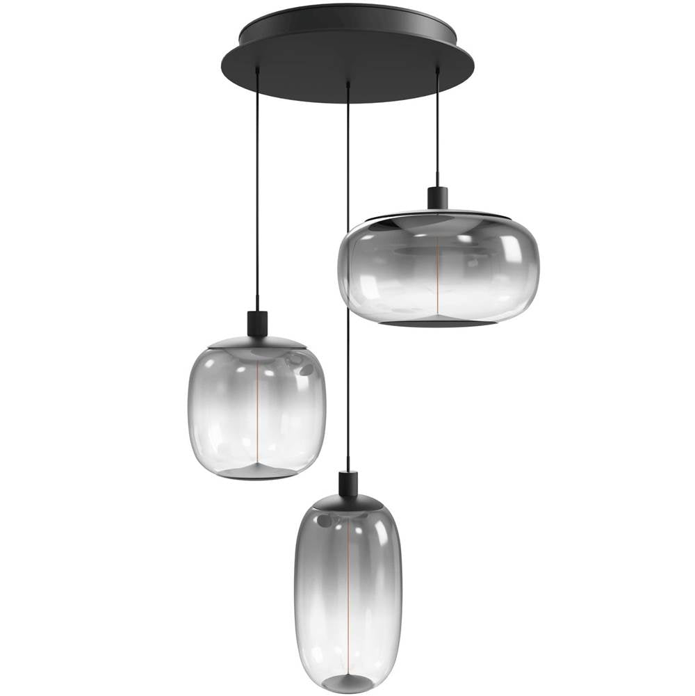 Avenue Lighting HF9173-BK Black Monaco 3 Light Multi Port Pendant Image 1
