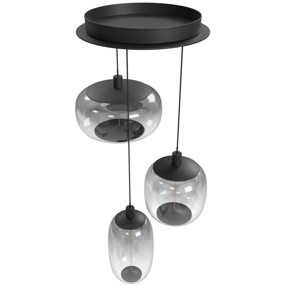 Avenue Lighting HF9173-BK Black Monaco 3 Light Multi Port Pendant Image 2