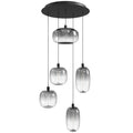 Avenue Lighting HF9175-BK Black Monaco 5 Light Multi Port Pendant Image 1