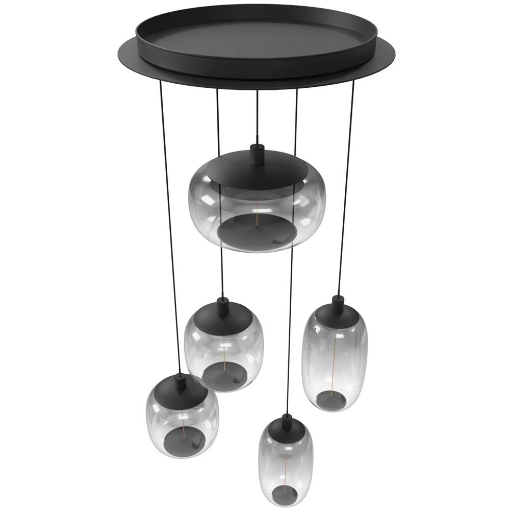 Avenue Lighting HF9175-BK Black Monaco 5 Light Multi Port Pendant Image 2