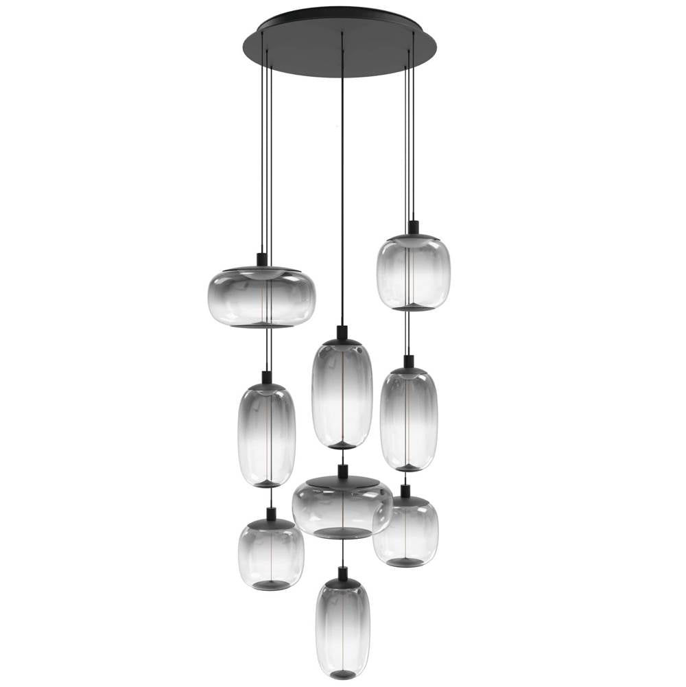 Avenue Lighting HF9179-BK Black Monaco 9 Light Multi Port Pendant Image 1