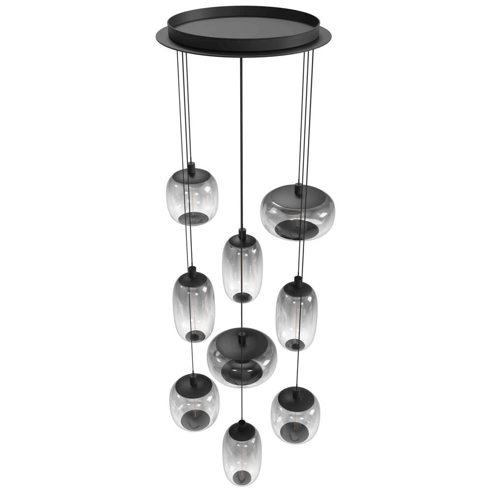 Avenue Lighting HF9179-BK Black Monaco 9 Light Multi Port Pendant Image 2