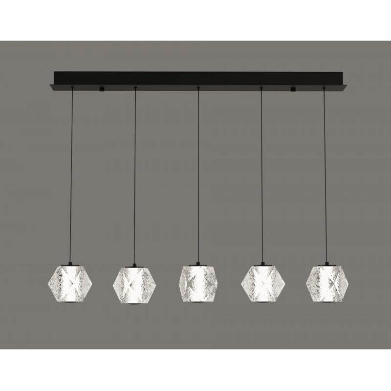 Avenue Lighting HF3955-BK Black Beluga 5 Light Multi Port Pendant Image 2