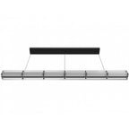 Avenue Lighting HF7886-BK Black Fremont 78''w Linear Led Pendant In Black/clear Ribbed Glass Image 1