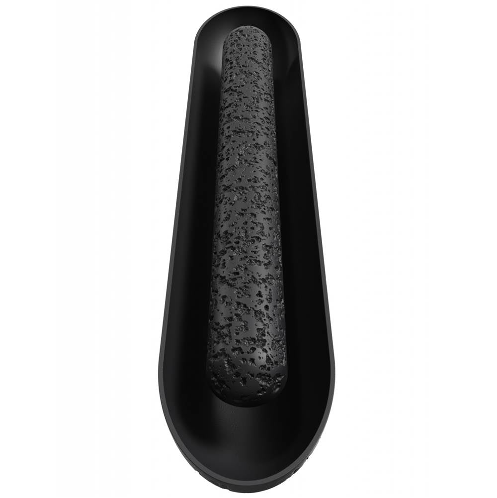 Avenue Lighting AV5536-BLK Black Avenue Outdoor 36''h Oval Capsule Led Wall Sconce In Black Natural Stone Image 1
