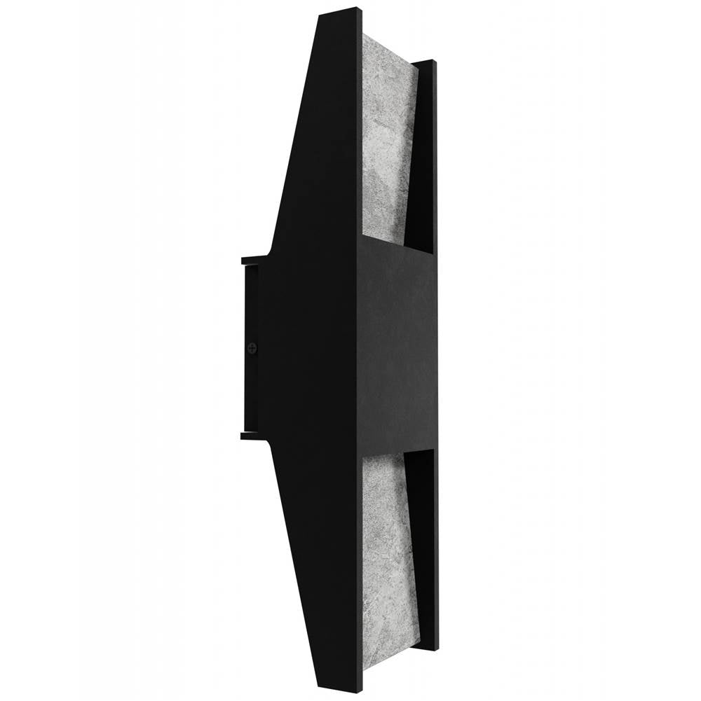 Avenue Lighting  Avenue Outdoor 18''h Rectangular Panel Led Wall Sconce In Black Natural Stone
