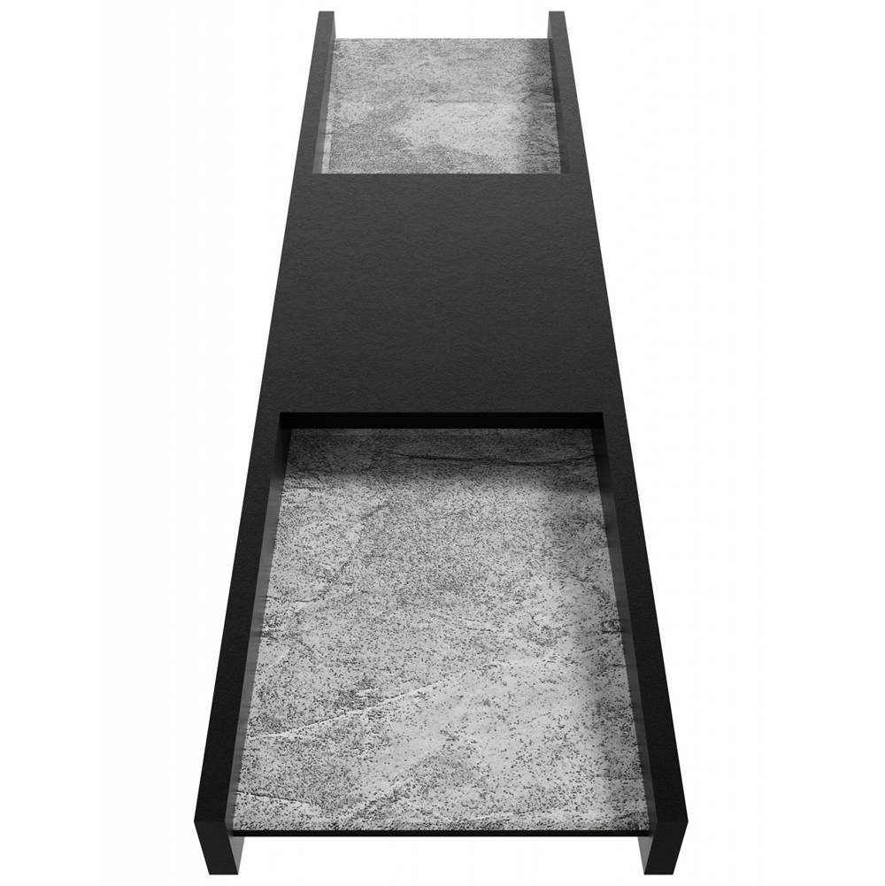 Avenue Lighting AV5618-BLK Black Avenue Outdoor 18''h Rectangular Panel Led Wall Sconce In Black Natural Stone Image 1