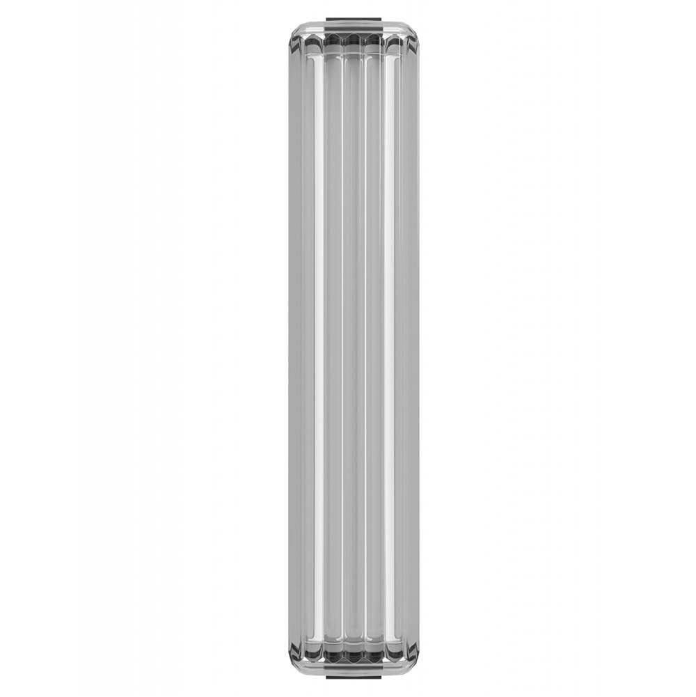 Avenue Lighting Fremont Light Bar In Black/ribbed Glass