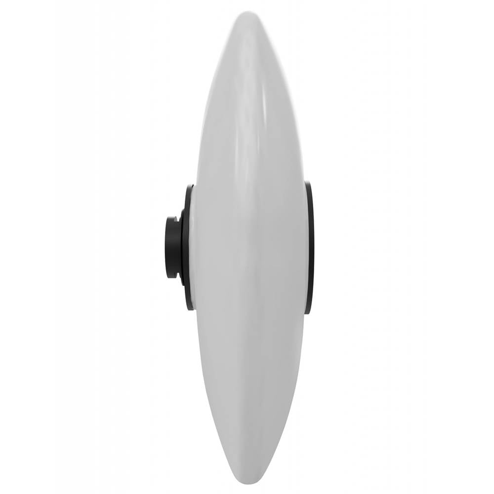 Avenue Lighting Fremont Disc Shape 1-light In Black/white Glass