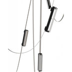 Avenue Lighting Fremont Belt 7-light 826''l Pendant In Black/clear Ribbed Glass Bars