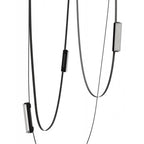 Avenue Lighting Fremont Belt 3-light 275''l Pendant In Black/clear Ribbed Glass Bars