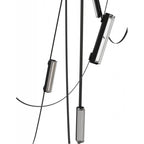 Avenue Lighting Fremont Belt 7-light 826''l Pendant In Black/clear Ribbed Glass Bars