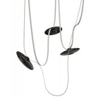 Avenue Lighting Fremont Belt 3-light 275''l Pendant In Black/smoked Glass Disc