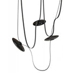 Avenue Lighting Fremont Belt 3-light 275''l Pendant In Black/smoked Glass Disc
