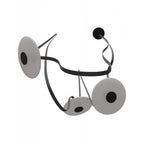Avenue Lighting HF7203-G201-BLK Black Fremont Belt 3-light 275''l Pendant In Black/white Glass Disc Image 1