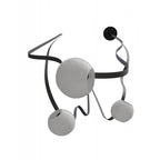 Avenue Lighting HF7203-G301-BLK Black Fremont Belt 3-light 275''l Pendant In Black/white Glass Open Globes Image 1