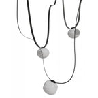 Avenue Lighting Fremont Belt 3-light 275''l Pendant In Black/white Glass Open Globes