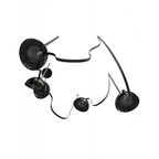 Avenue Lighting HF7205-G102-BLK Black Fremont Belt 5-light 551''l Pendant In Black/smoked Glass Bowls Image 1