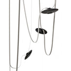 Avenue Lighting Fremont Belt 5-light 551''l Pendant In Black/smoked Glass Disc