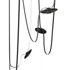 Avenue Lighting Fremont Belt 5-light 551''l Pendant In Black/smoked Glass Disc