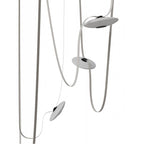 Avenue Lighting Fremont Belt 5-light 551''l Pendant In Black/white Glass Disc