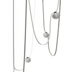 Avenue Lighting Fremont Belt 5-light 551''l Pendant In Black/white Glass Open Globes