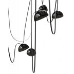 Avenue Lighting Fremont Belt 7-light 826''l Pendant In Black/smoked Glass Bowls