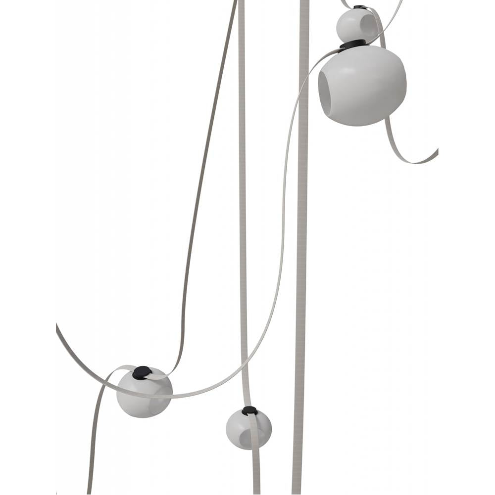 Avenue Lighting Fremont Belt 7-light 826''l Pendant In Black/white Glass Open Globes