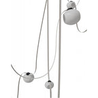 Avenue Lighting Fremont Belt 7-light 826''l Pendant In Black/white Glass Open Globes