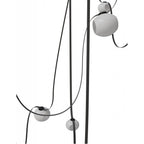 Avenue Lighting Fremont Belt 7-light 826''l Pendant In Black/white Glass Open Globes