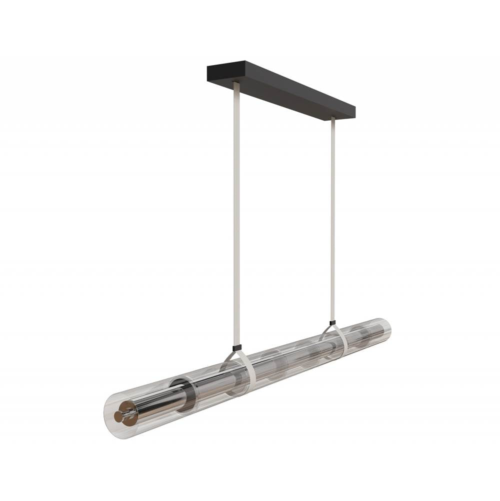 Avenue Lighting Fremont 64''w Tubular Led Pendant In Ivory/clear Glass